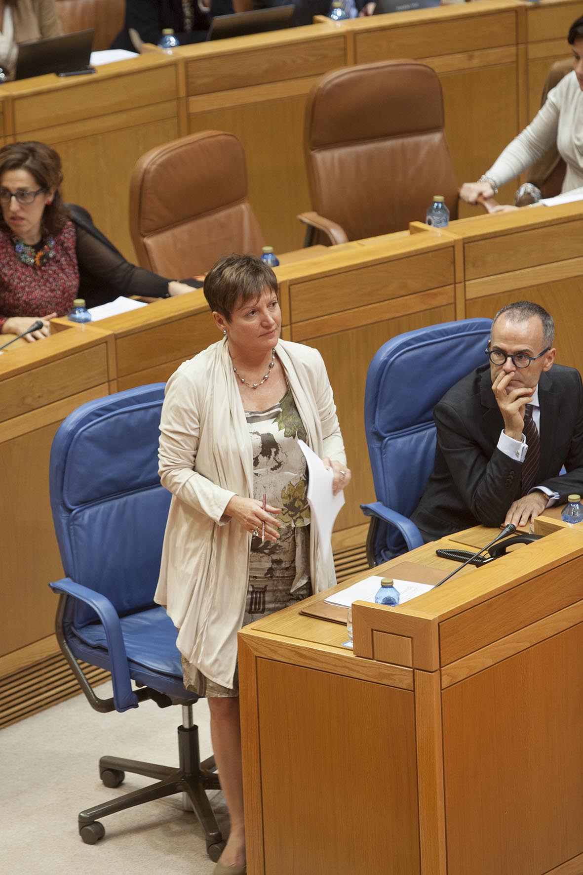 A conselleira de Sanidade, Rocío Mosquera Álvarez, informou hoxe, no Pleno do Parlamento de Galicia, das medidas postas en marcha polo seu departamento en relación ao virus do ébola.