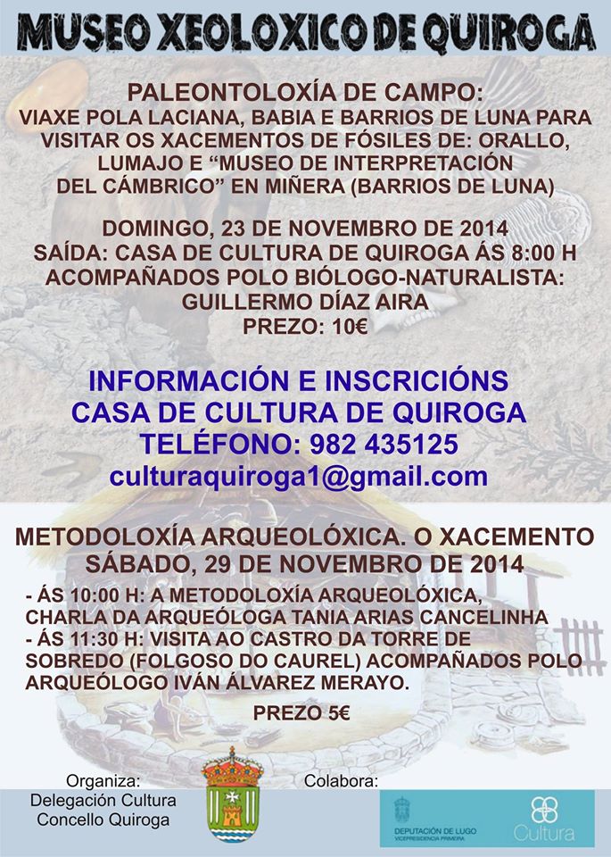 Aberto o prazo para anotarse ás actividades do Museo Xeolóxico de Quiroga