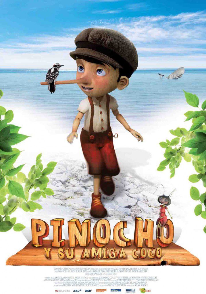 Cartel Pinocho y su amiga Coco