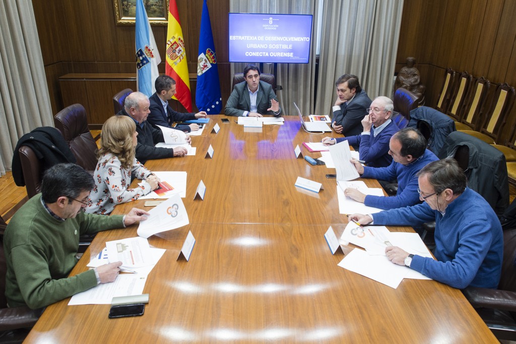 Reunión de Jorge Pumar cos alcaldes dos concellos do espazo metropolitano