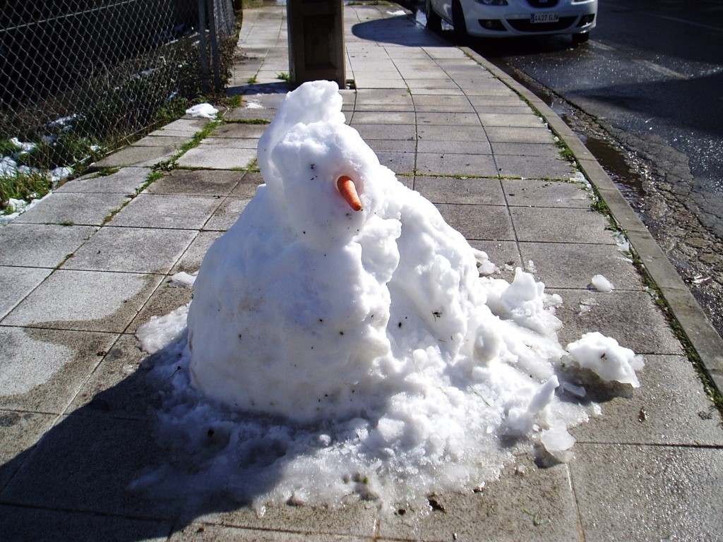 Muñeco de nieve en O Bolo