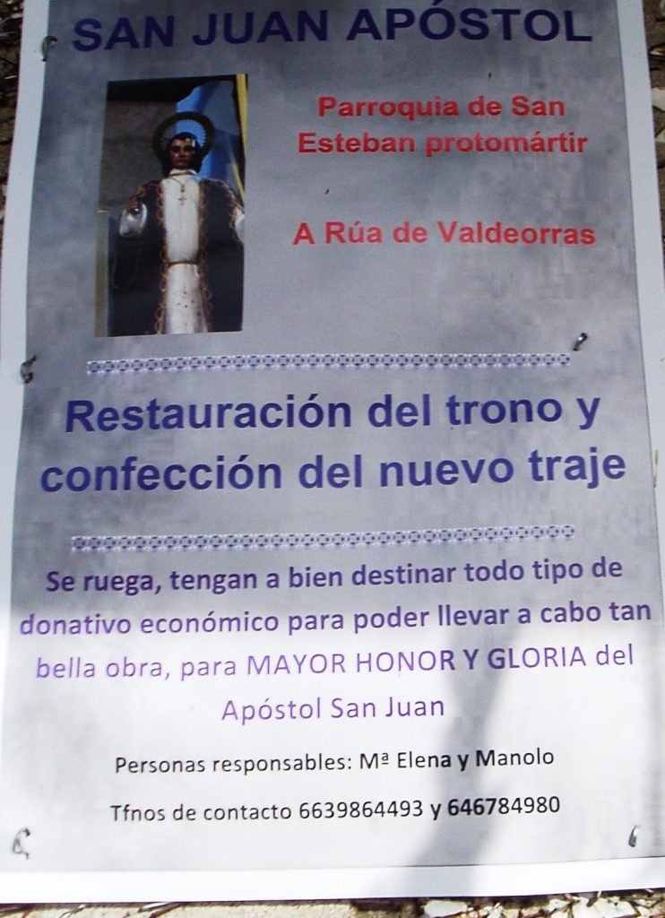 Cartel de la campaña que ha colocado la parroquia en calles de A Rúa