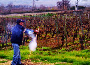 Hombre lanzando una bomba de palenque